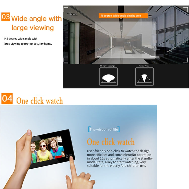M4300B 4.3 inch TFT Color Display Screen 2.0MP Security Camera Video Smart Doorbell, M4300B M4300B 4.3 inch TFT Color Display Screen 2.0MP Security Camera Video Smart Doorbell, M4300B